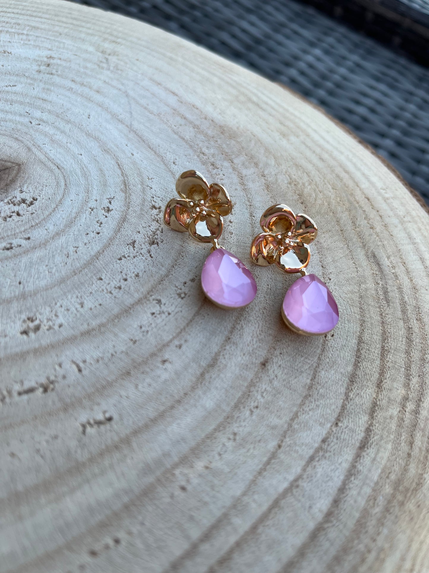 Earrings Fleur rosé
