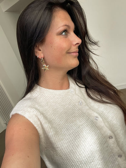 Earrings seashells color