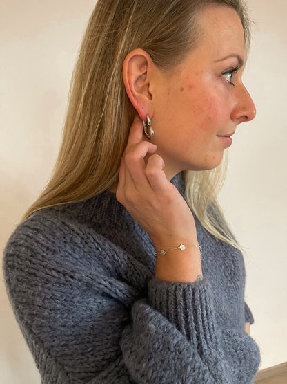 Earrings silver heart