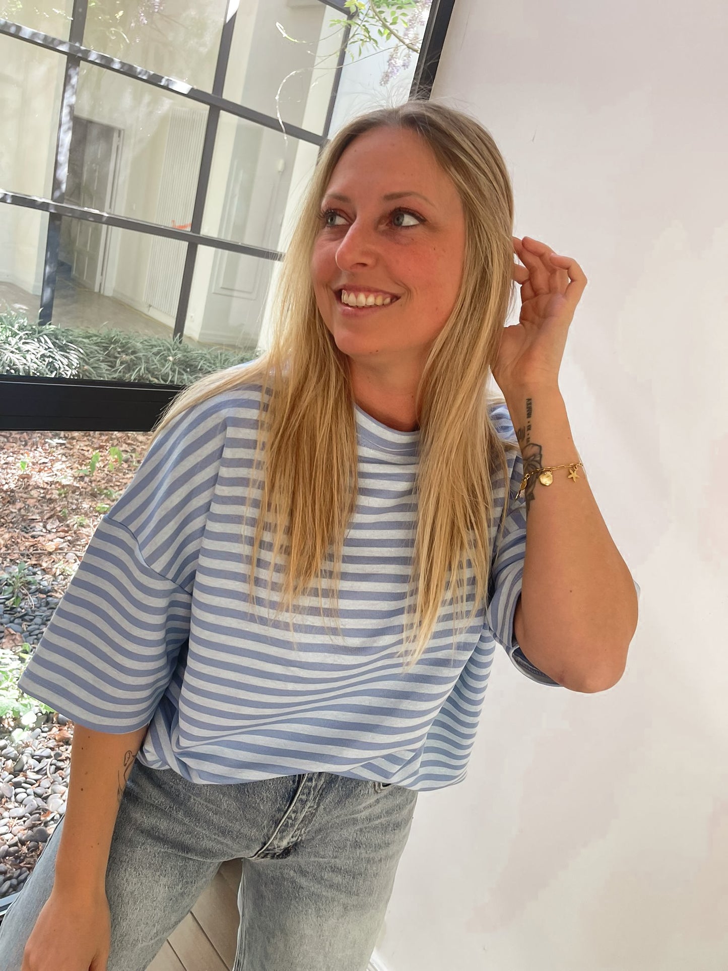 Urban stripe shirt blue