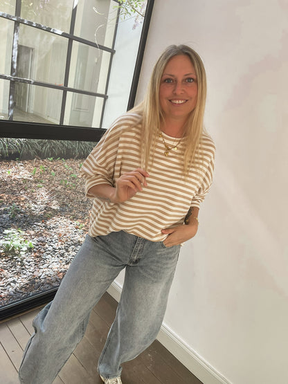 Urban stripe shirt beige
