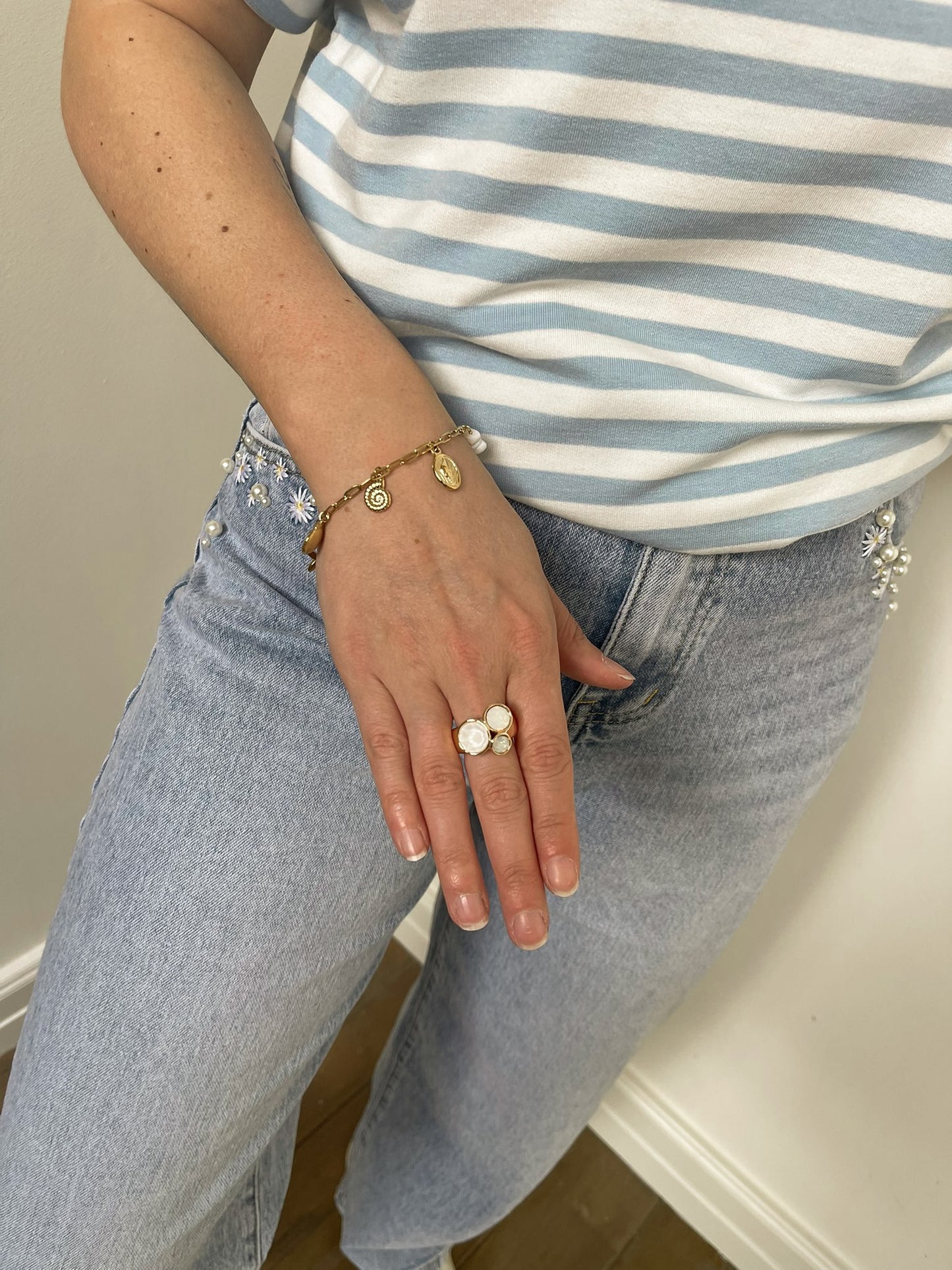 Ring diamonds white