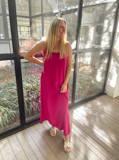 Riviera dress fushia