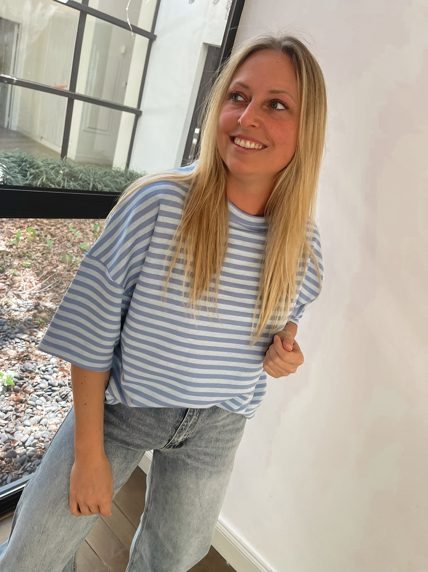Urban stripe shirt blue