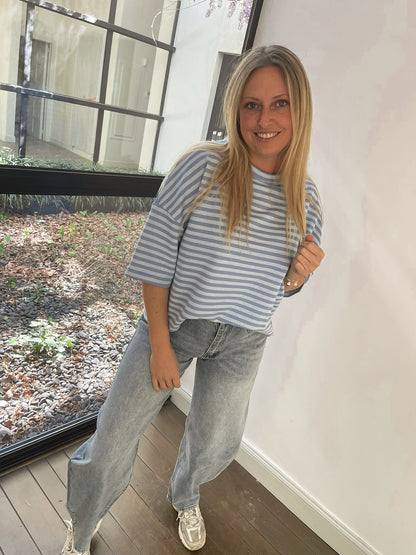 Urban stripe shirt blue
