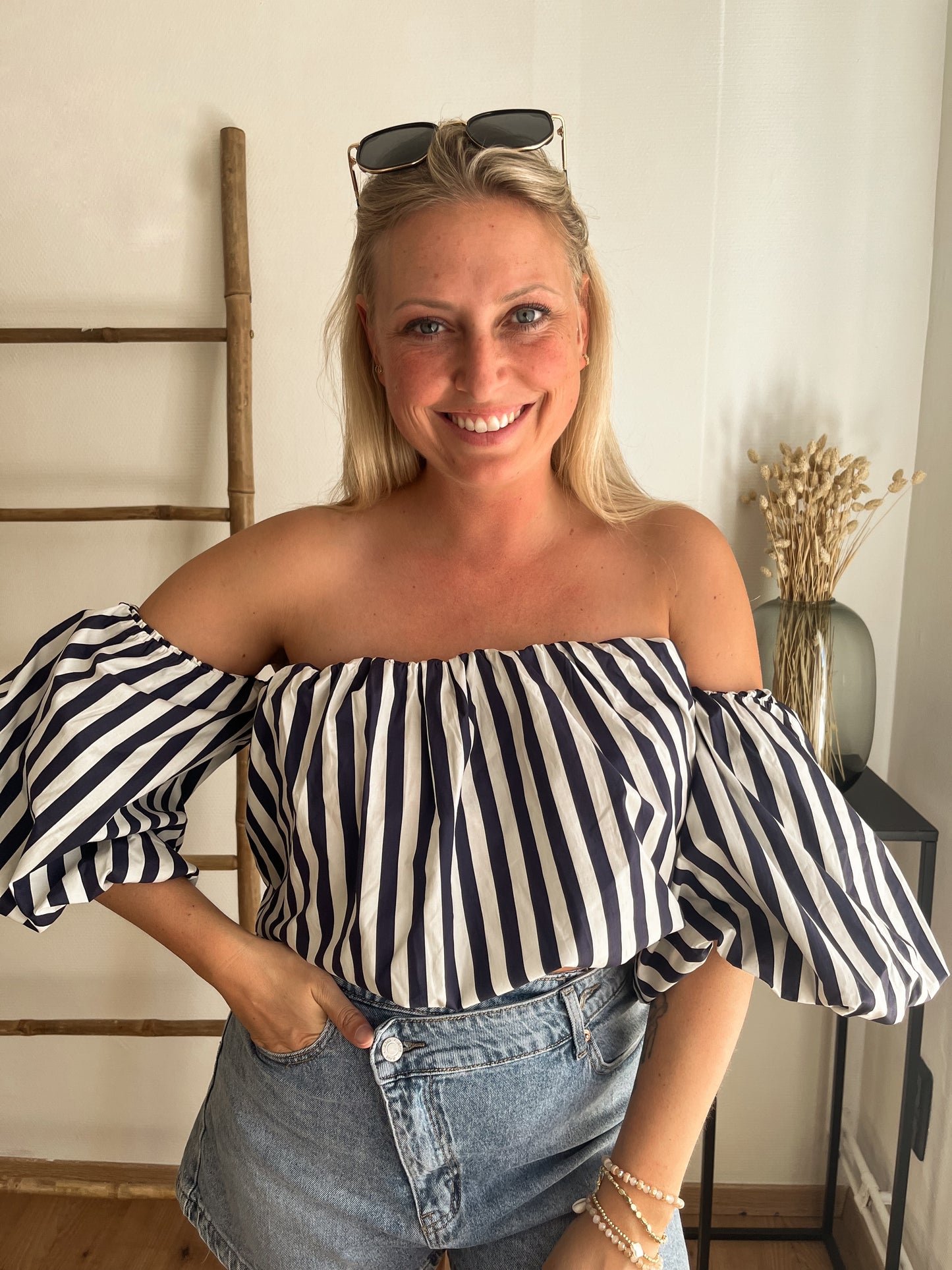 Celeste top stripes