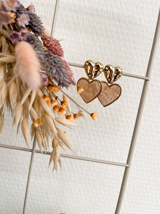 Earrings sand heart