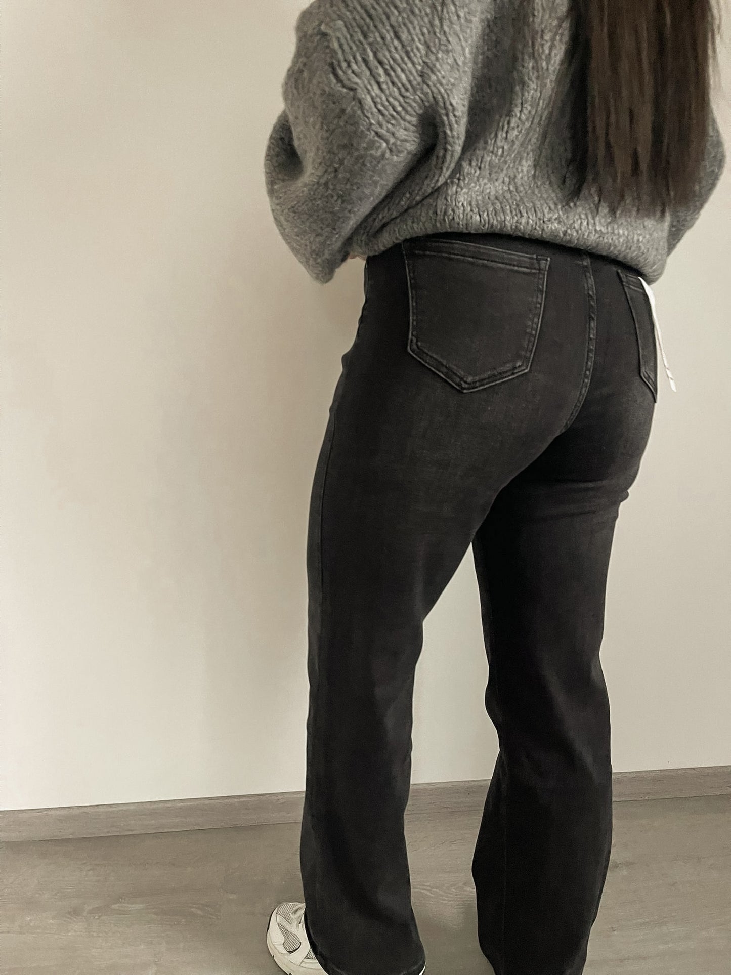 Wide leg jeans black