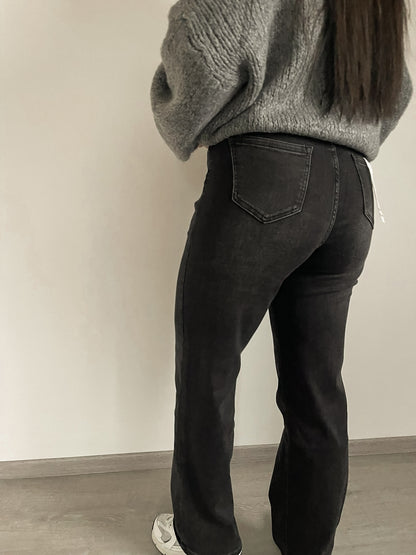 Wide leg jeans black