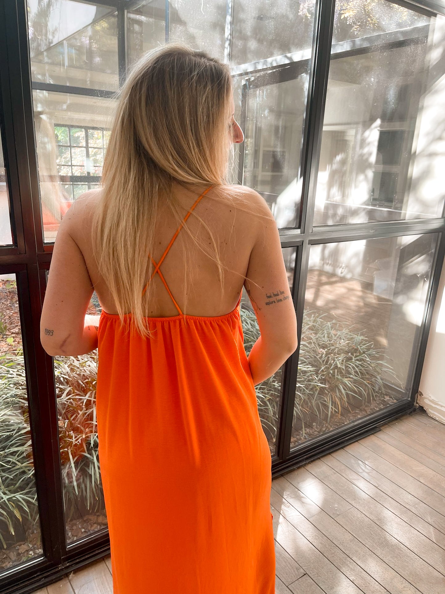 Riviera dress orange