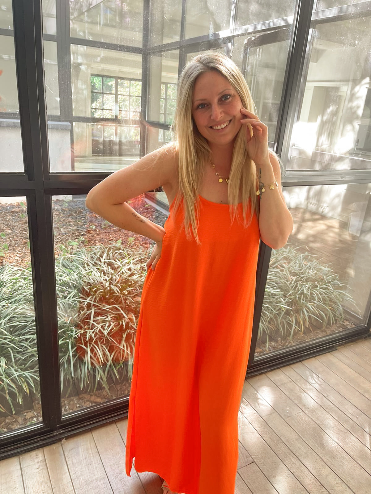 Riviera dress orange