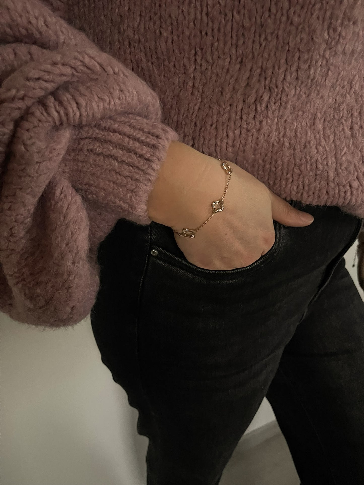 Bracelet flowers gold