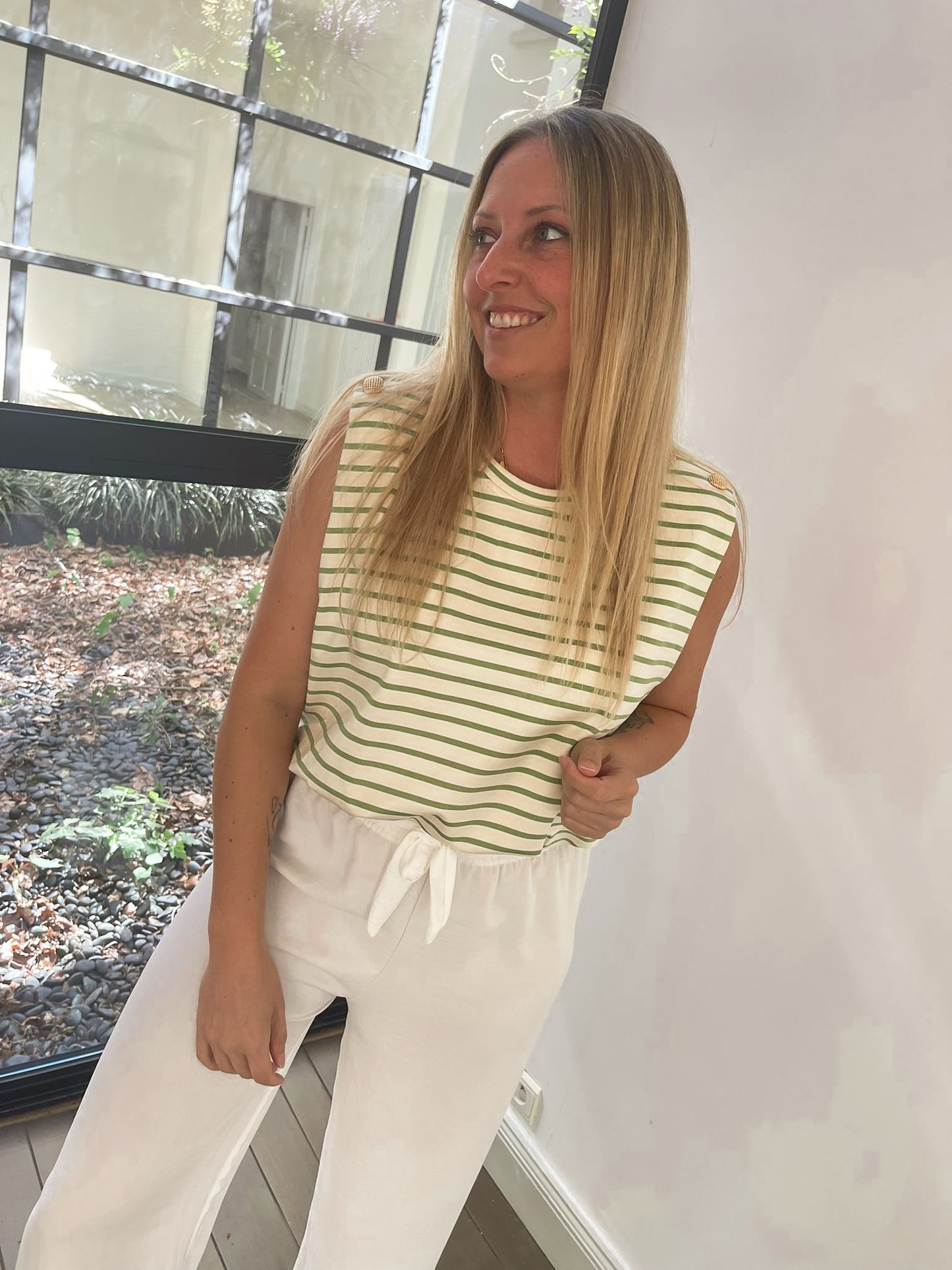 Bare white pants
