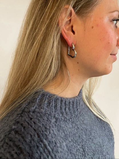 Earrings silver heart