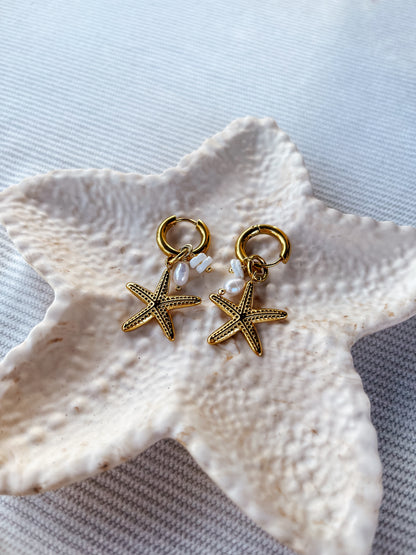 Earrings seastar white