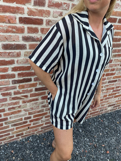Monaco stripes playsuit black