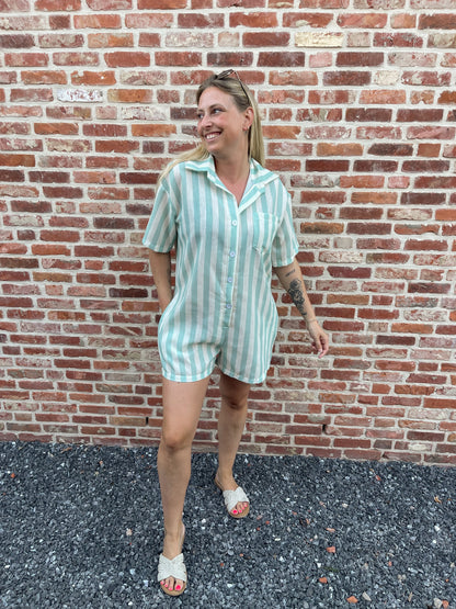 Monaco stripes playsuit mint