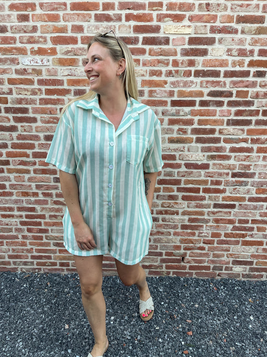 Monaco stripes playsuit mint