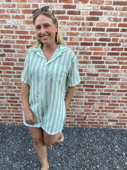 Monaco stripes playsuit mint