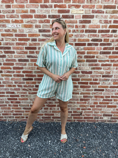 Monaco stripes playsuit mint