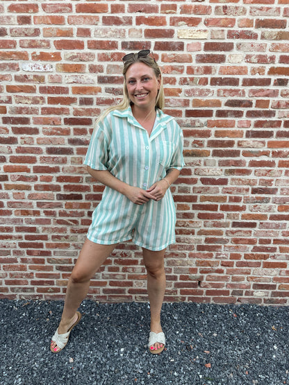 Monaco stripes playsuit mint