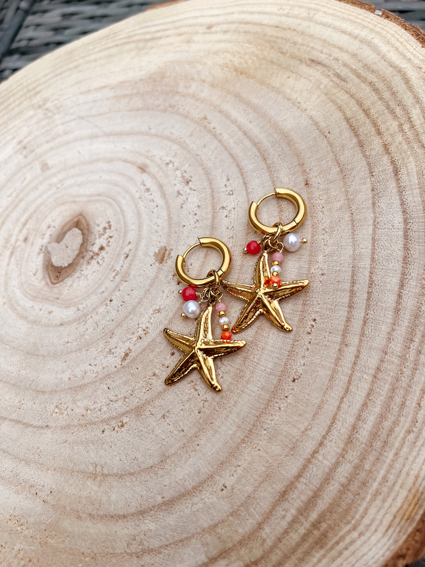 Earrings seashells color