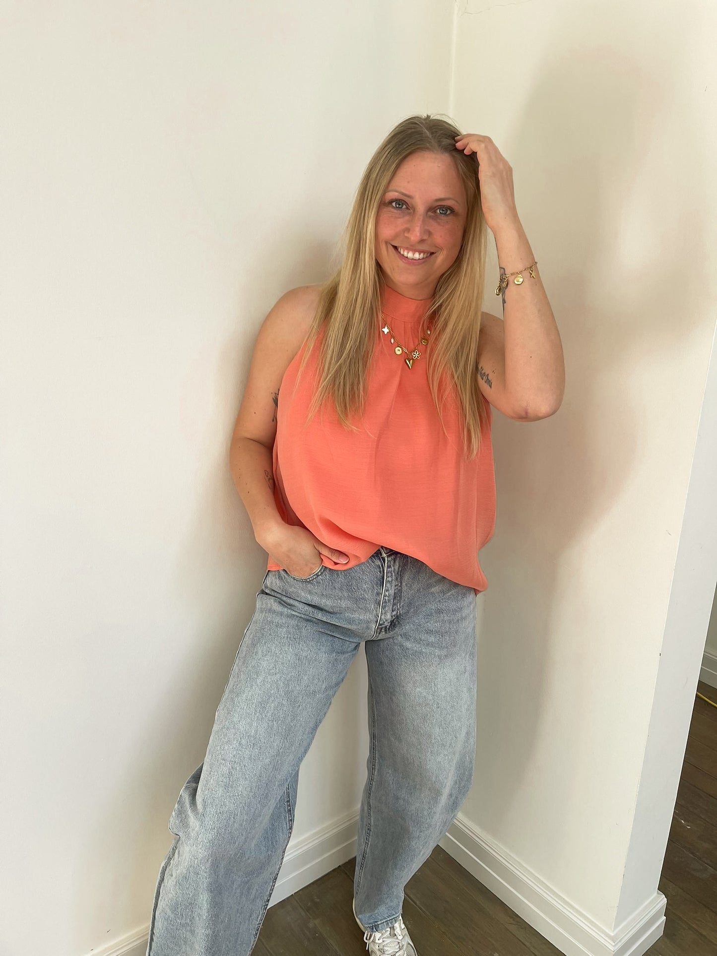 Sorelle chic top peach