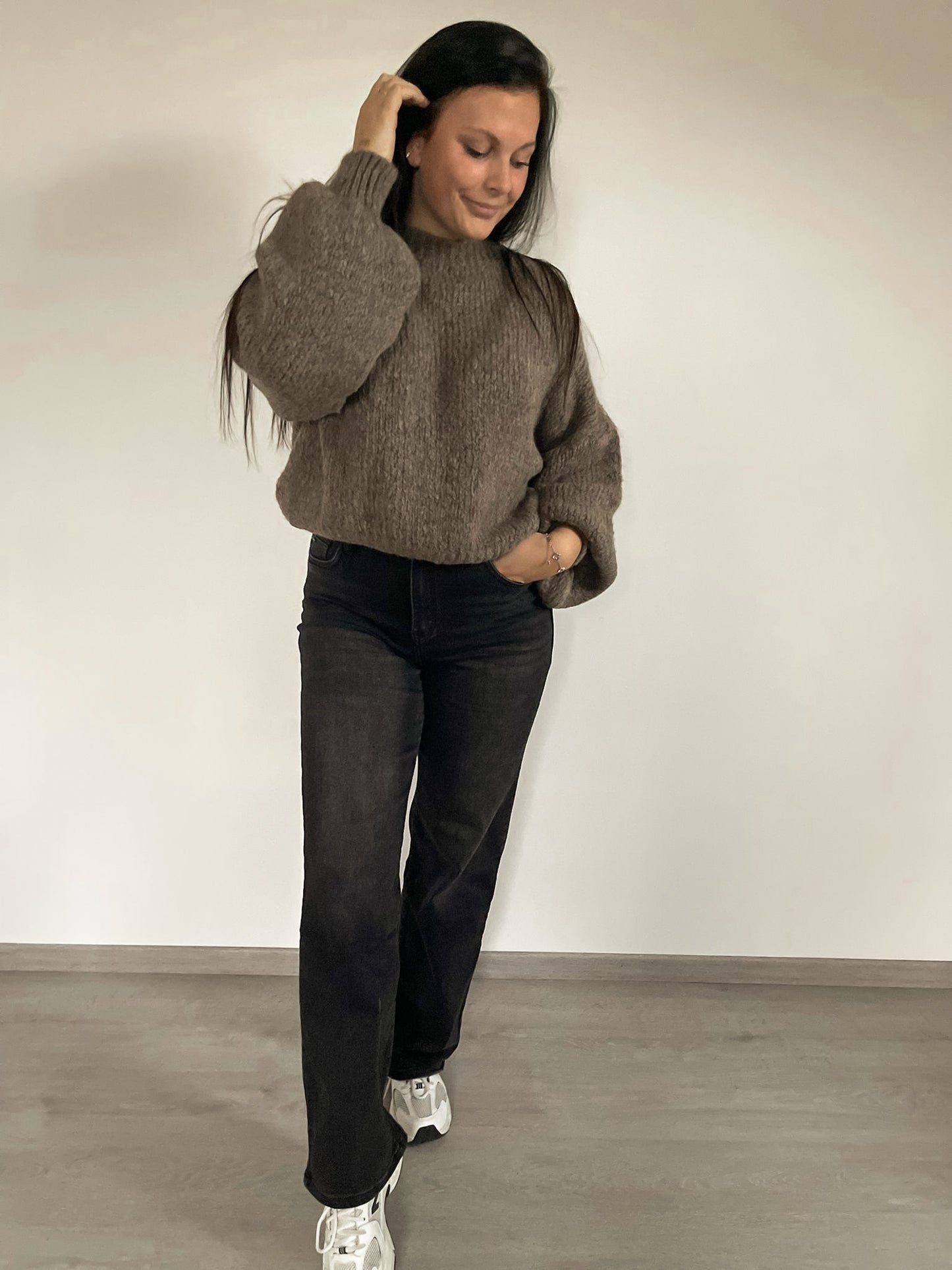 Wide leg jeans black