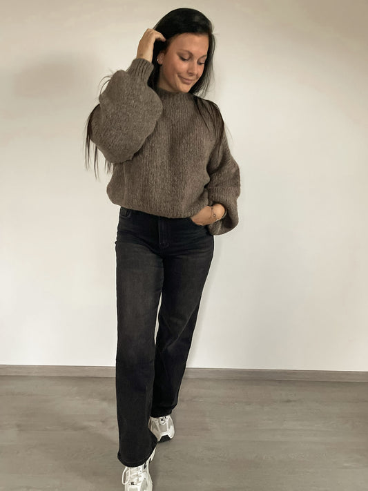 Wide leg jeans black