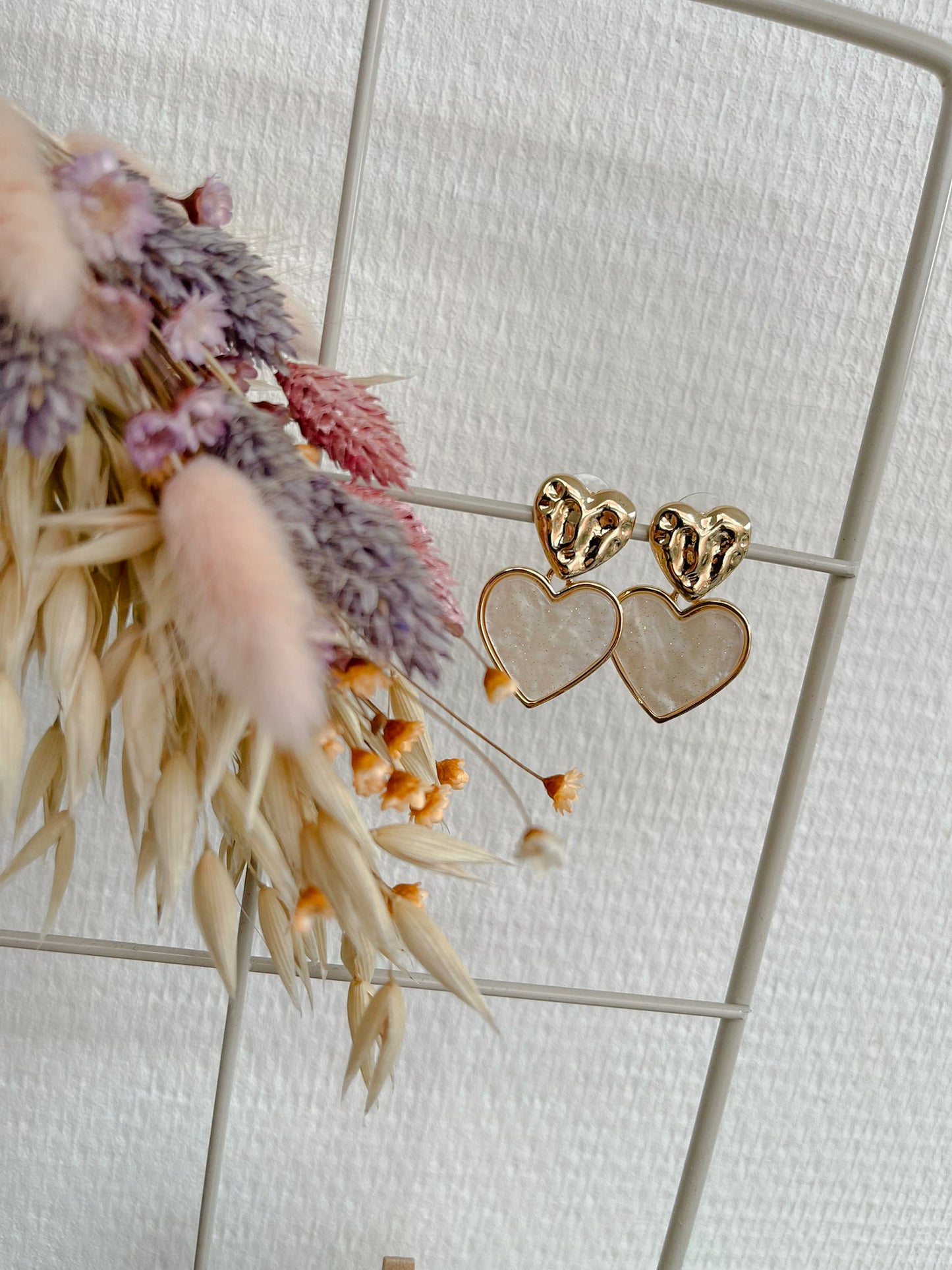 Earrings satin heart
