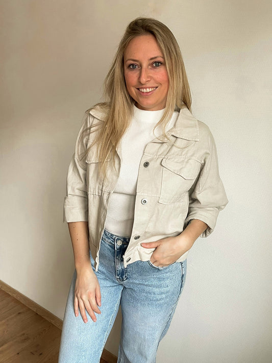 Denim jacket beige
