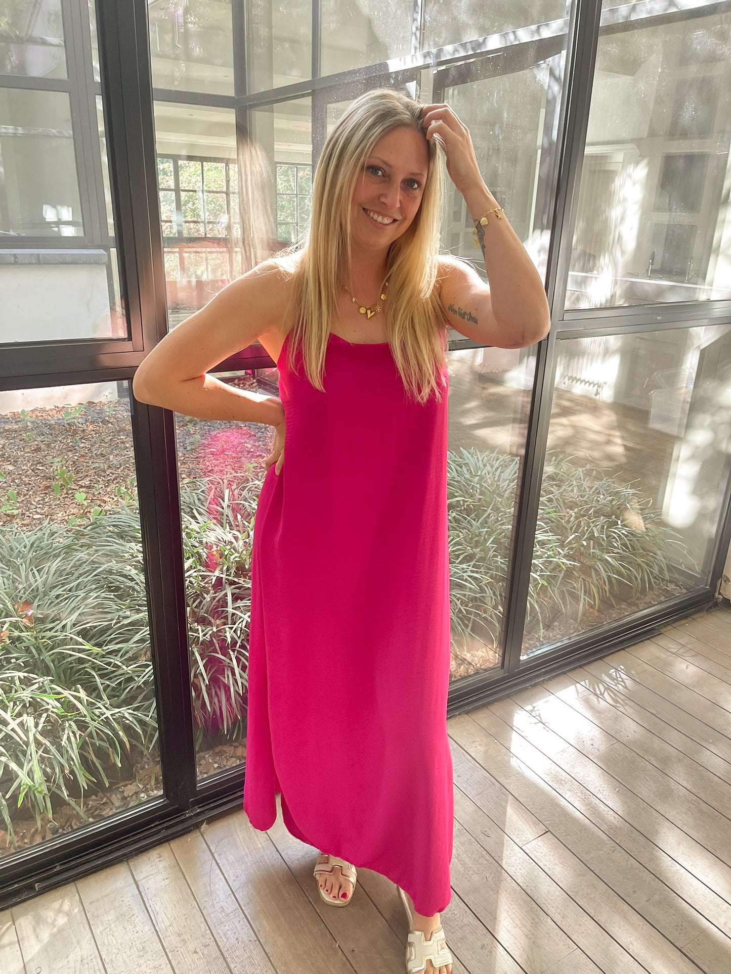 Riviera dress fushia