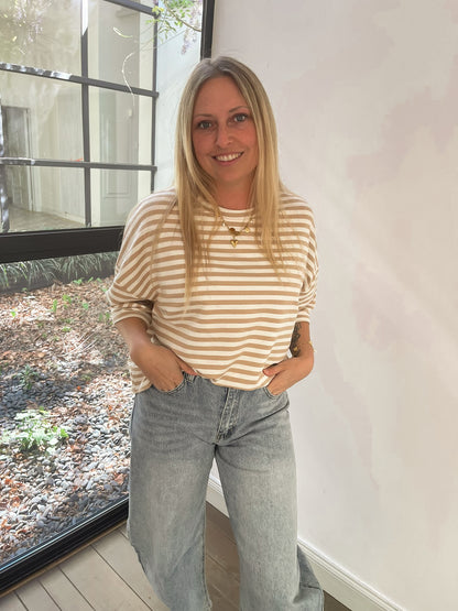 Urban stripe shirt beige