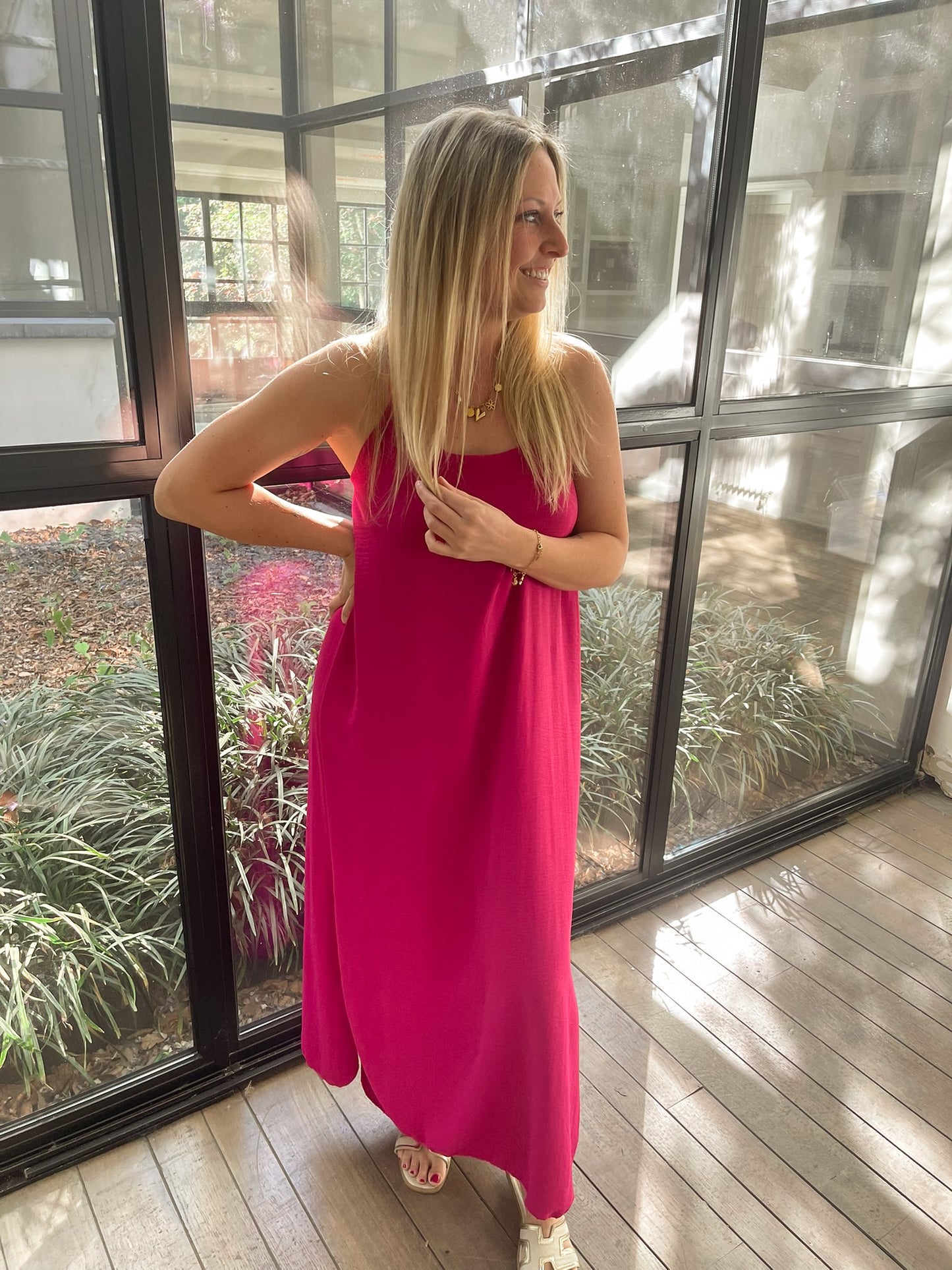 Riviera dress fushia