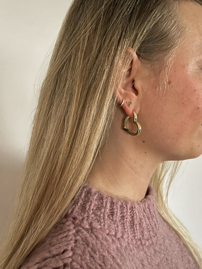 Earrings gold heart