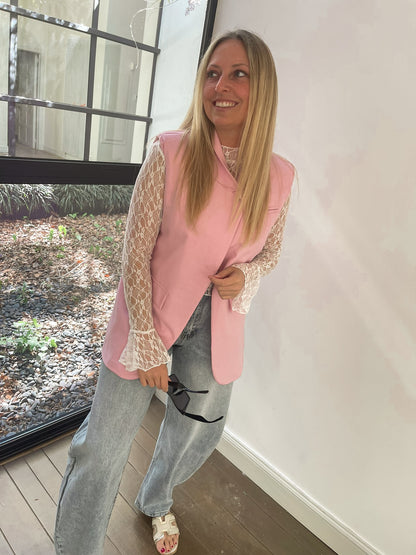 Aura bliss gilet softpink